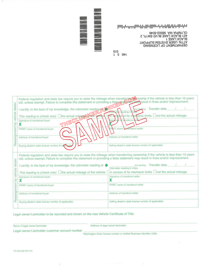 exempt mileage on title